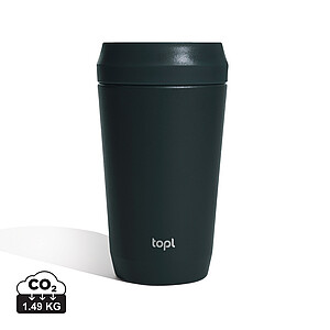 Topl Recycled Steel To Go Tumbler Patented 360 Lid 354ml, grey