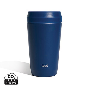 Topl Recycled Steel To Go Tumbler Patented 360 Lid 354ml, navy
