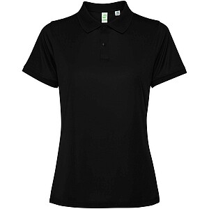 Tormo short sleeve womens polo, solid black