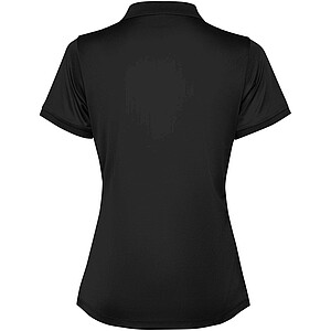 Tormo short sleeve womens polo, solid black