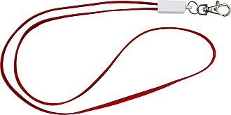 TPE lanyard and charging cable in one.