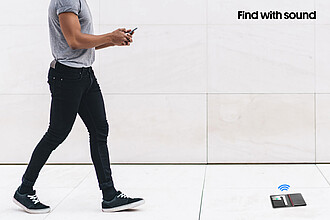 Trackmate RCS rpolyester passport holder worldwide locating, black