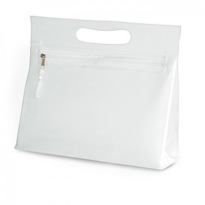 Transparent cosmetic pouch, transparent