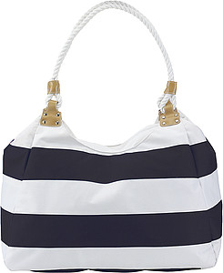 Travel bag with rope handlesBlue/white