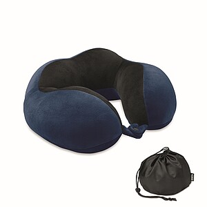 Travel pillow in foam, blue
