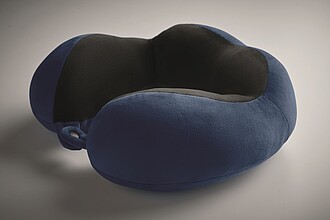 Travel pillow in foam, blue