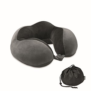 Travel pillow in foam, stone grey