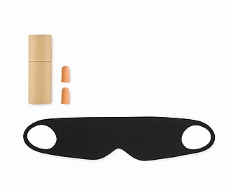 Travel set in paper tube box, beige