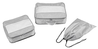 Travel-Set "Travel attendant",3pcs grey