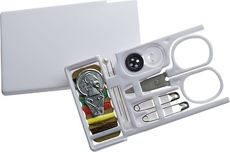 Travel sewing kit, white