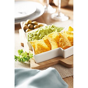 Tree-shaped bamboo serving platter