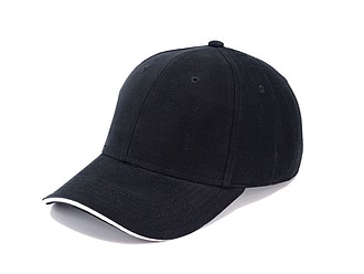 Trendy cap with sandwich visor, black