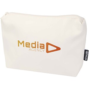 Trip Aware™ recycled travel toiletry pouch 2L, off white