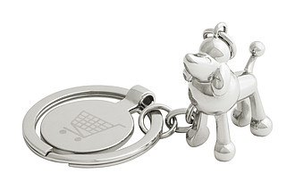 trolley coin keyring, dog