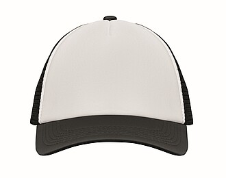 Truckers cap, white/black
