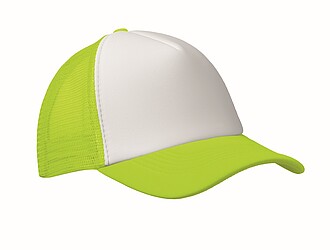 Truckers cap, white/neon yellow