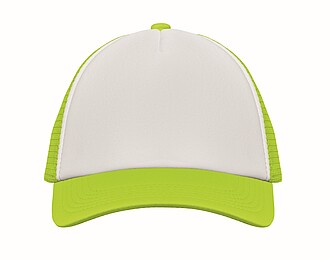 Truckers cap, white/neon yellow