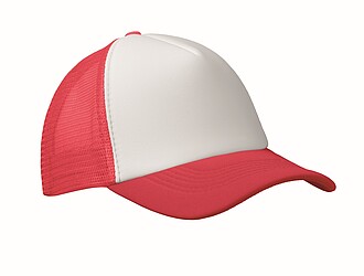Truckers cap, white/red