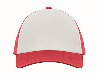 Truckers cap, white/red