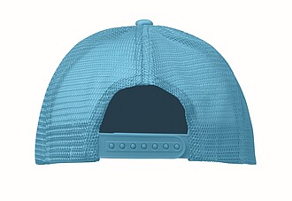 Truckers cap, white/turquoise