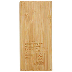 Tulda 10.000 mAh bamboo power bank