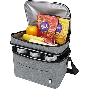 Tundra GRS RPET double compartments cooler bag 13L, heather grey