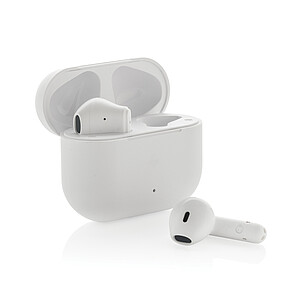 Tunevo RCS recycled plastic wireless earbuds, white
