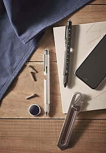 Twist action spirit level pen