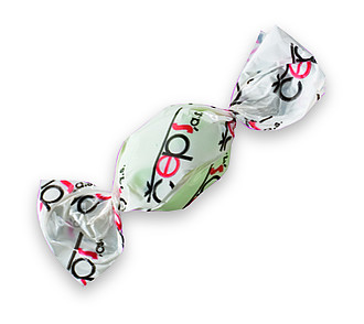 Twisted candies with custom printing