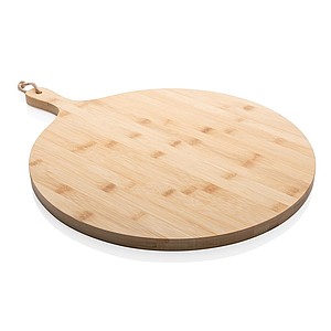 Ukiyo bamboo round serving board, brown