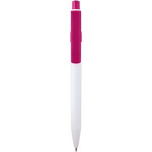 Unica recycled plastic ballpoint pen (blue ink), magenta