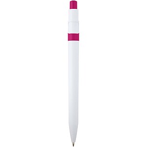 Unica recycled plastic ballpoint pen (blue ink), magenta
