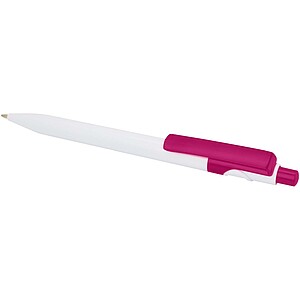 Unica recycled plastic ballpoint pen (blue ink), magenta
