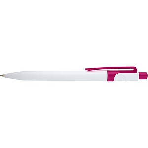 Unica recycled plastic ballpoint pen (blue ink), magenta