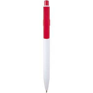 Unica recycled plastic ballpoint pen (blue ink), red