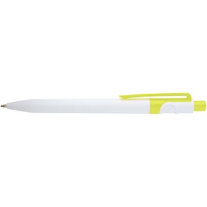 Unica recycled plastic ballpoint pen, lime green