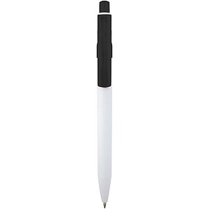 Unica recycled plastic ballpoint pen, solid black