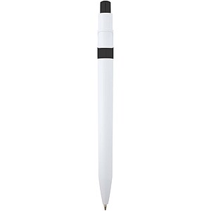 Unica recycled plastic ballpoint pen, solid black