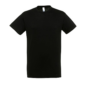 UNISEX ROUND COLLAR T-SHIRT REGENT, DEEP BLACK, L