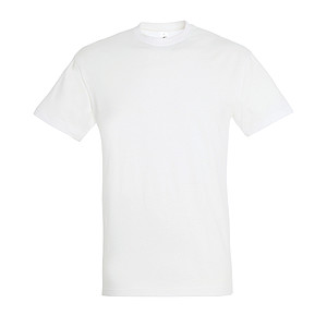 UNISEX ROUND COLLAR T-SHIRT REGENT, WHITE, M
