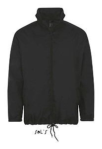 UNISEX WATER REPELLENT WINDBREAKER - SOLS SHIFT, black, L