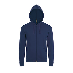 UNISEX ZIP HOODIE STONE, FRENCH NAVY, L