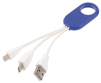 universal charging cable GET THREE, blue