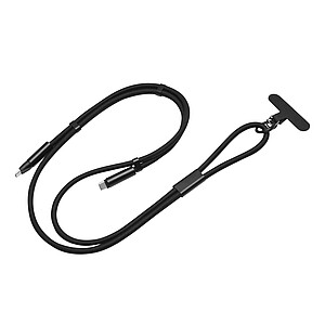 Universal phone lanyard, black