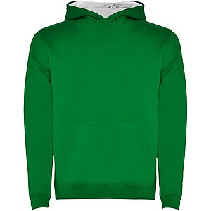 Urban kids hoodie, green with white details, 11/12 years