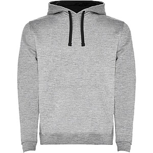 Urban kids hoodie, grey with black details, 3/4 years