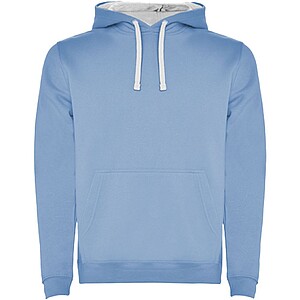 Urban kids hoodie, light blue with white details, 11/12 years
