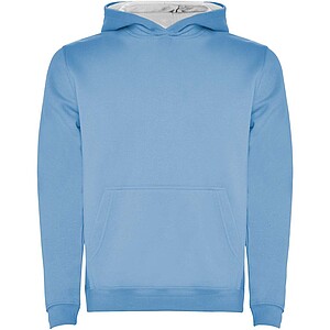 Urban kids hoodie, light blue with white details, 11/12 years