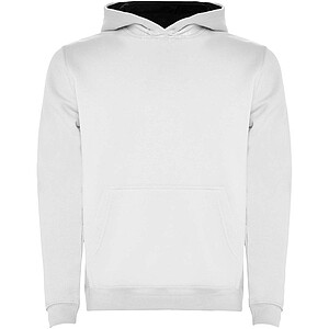 Urban kids hoodie, white with blue details, 11/12 years