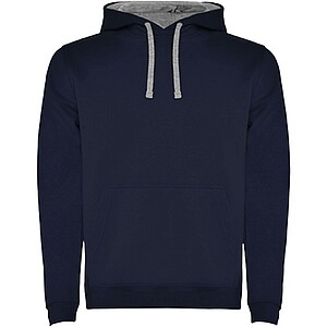 Urban mens hoodie, navy with grey details, XS